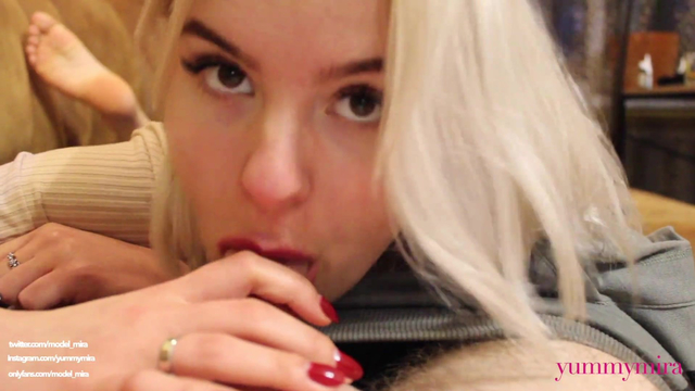 Stunning close-up blowjob with cum in your mouth