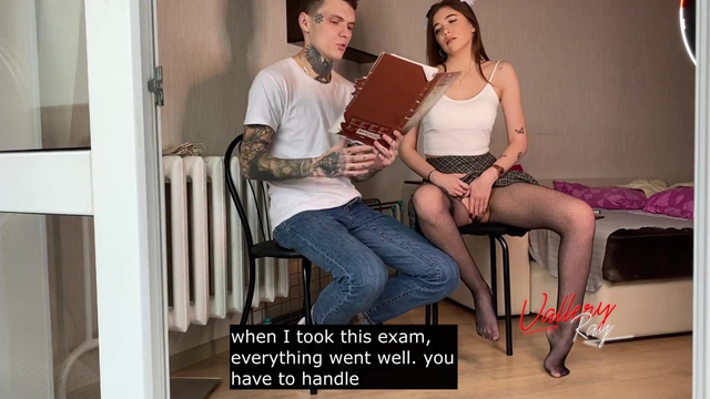 Deep blowjob from a classmate during tutoring