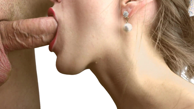 Balls Licked Dick Sucked Mouth Throbbed - Close up Blowjob
