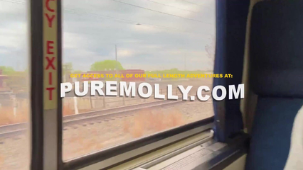 Busty Blonde Slut Fucked on a Public Train - Molly Pills - POV 4K