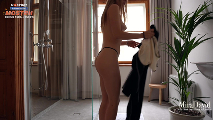 Amateur Couple Having Hot Intense Fuck in the Shower - Mira David