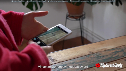 I caught my pervy Italian stepbrother stealing nudes, so I fucked him!