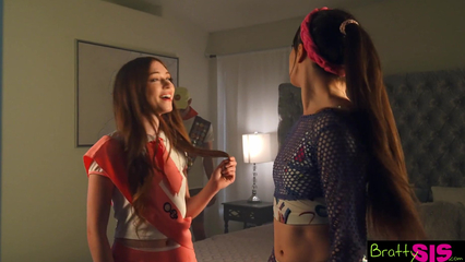 Myra Moans to Megan Marx, "I think we have to strip for this Halloween Game!" - S29:E2